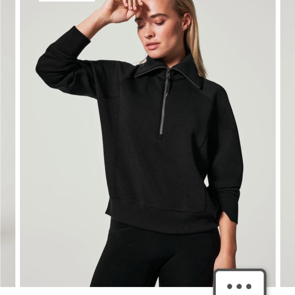 NWT SPANX Air Essentials Hslf-Zip M